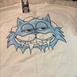 Twenty Six Red whit T-Shirt with Blue Cartoon Graphic NWT